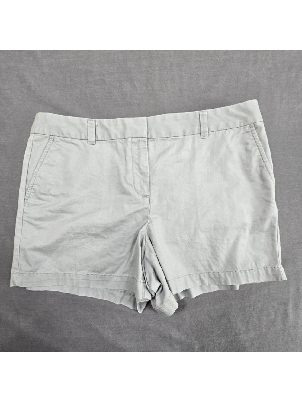 Ann Taylor Loft Womens Gray 4" 100% Cotton Shorts Sz 12